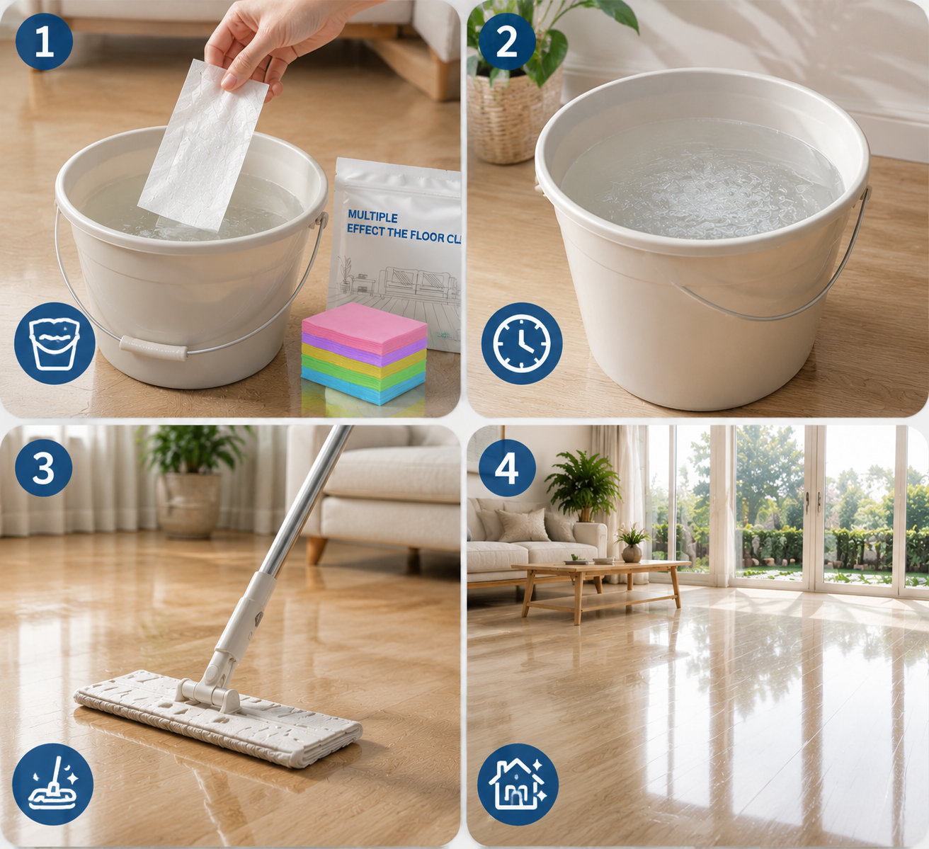 ♻️ Multi-Surface Antibacterial Cleaner for Hardwood, Tile & Laminate