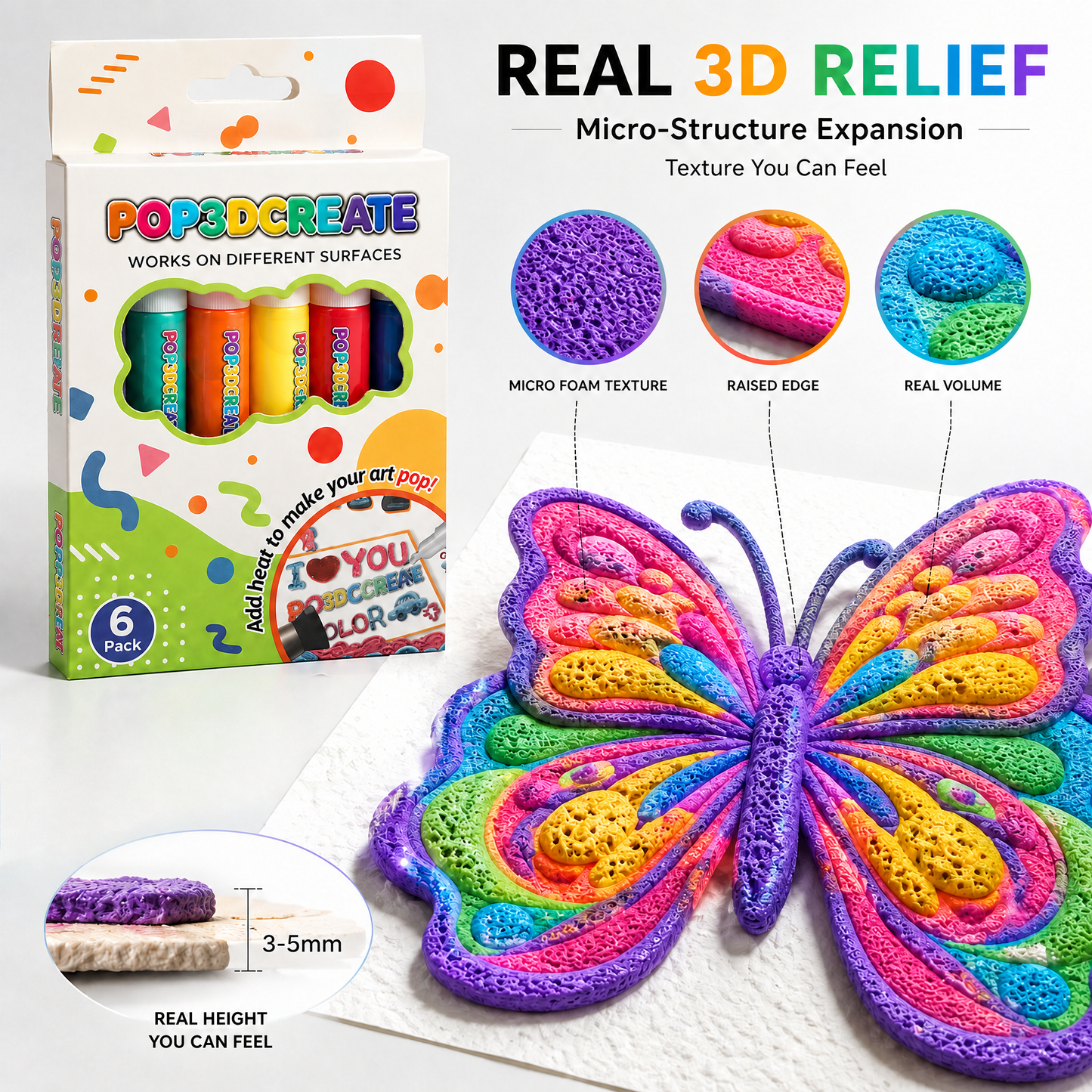 Save 50% by ordering today丨3D Relief Art Pen – Turn Flat Drawings Into Touchable 3D Art